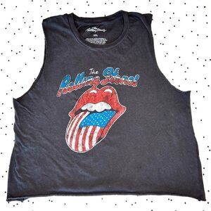 🇺🇸 Rolling Stones 🤪 USA flag 4th of July tee shirt size XXL Red White Blue